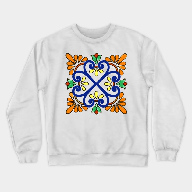 Talavera Burnt Orange Wings Crewneck Sweatshirt by jgeiger714